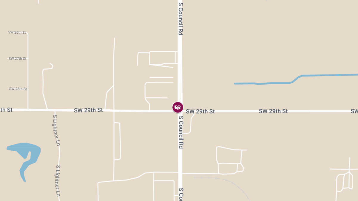 Oklahoma City, OK – Injury Crash Reported at Council Rd & SW 29th St