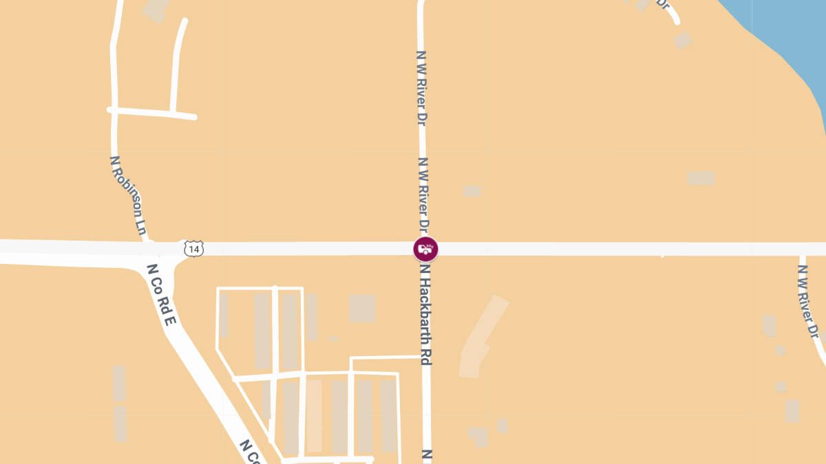 Injury Crash Reported at Hwy 14 & N Hackbarth Rd