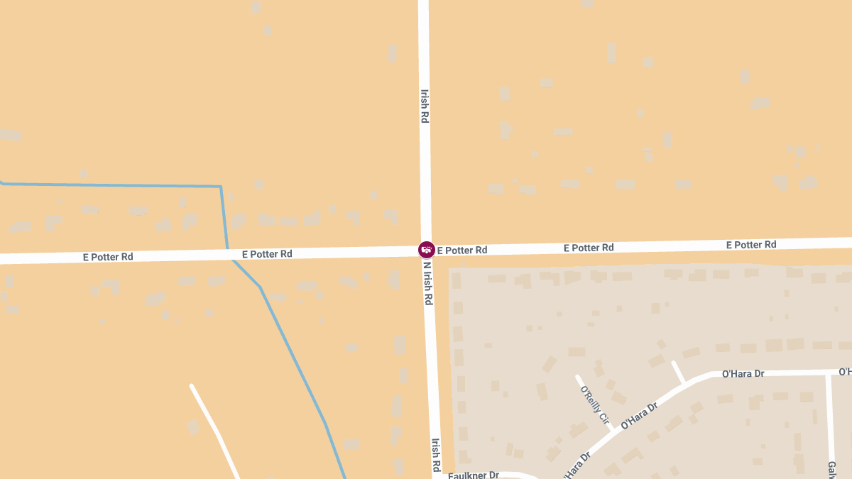Injury Crash Reported at N Irish Rd & E Potter