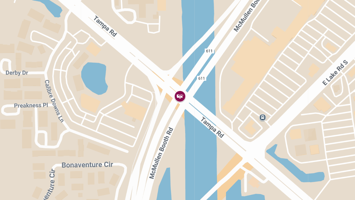 Injury Crash Reported at Tampa Rd & McMullen Booth Rd