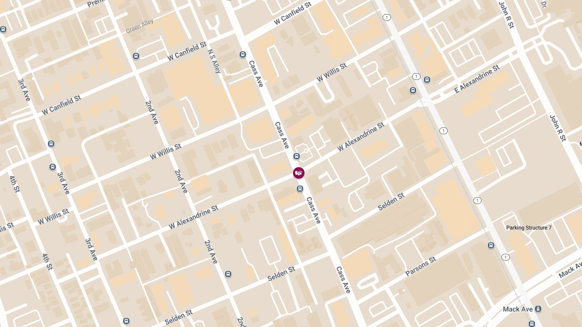 Injury Crash Reported at W Alexandrine St & Cass Ave