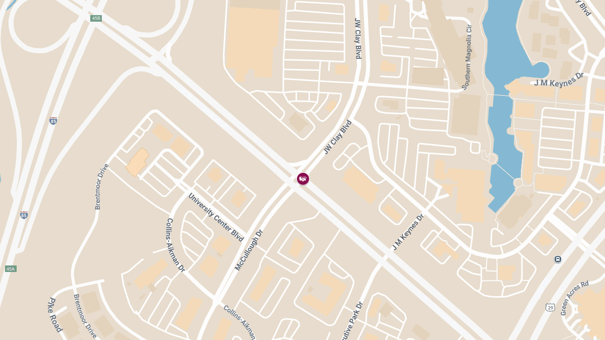 Injury Crash Reported at W W T Harris Blvd & J W Clay Blvd