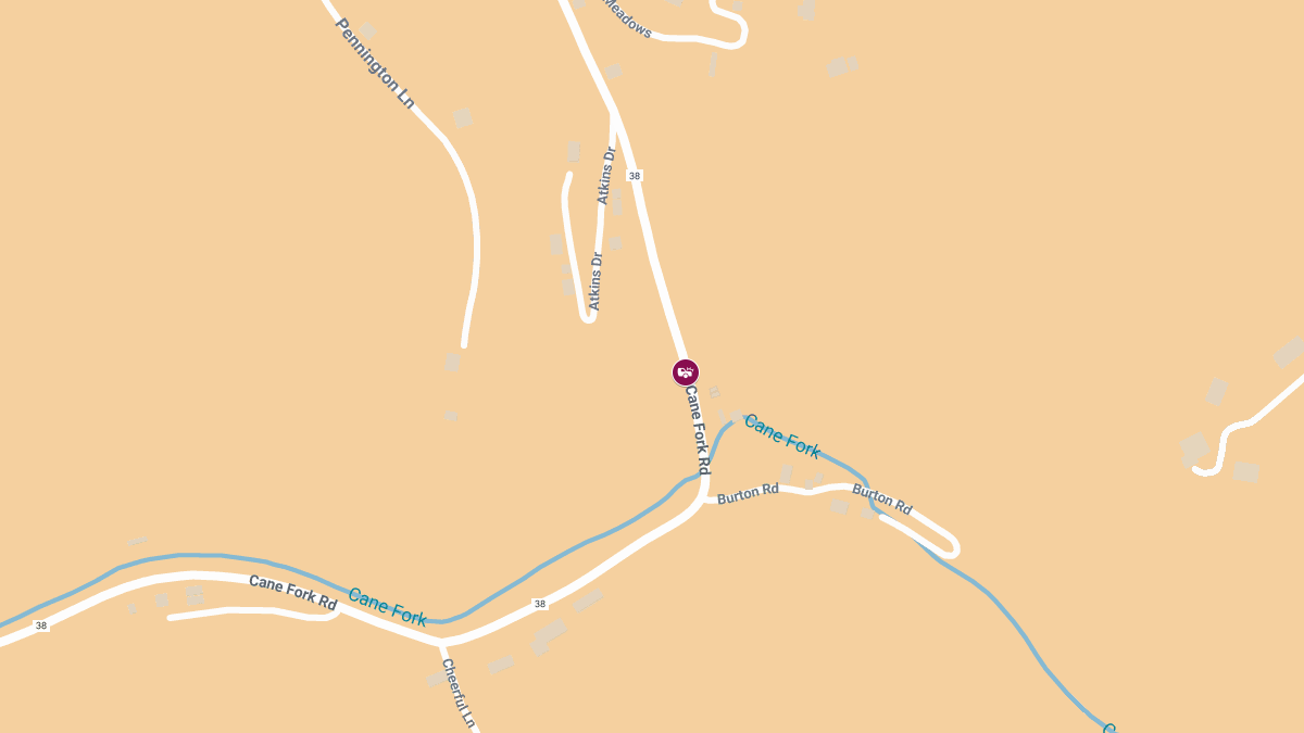 Injury Crash Reported on 2138 Cane Fork Rd