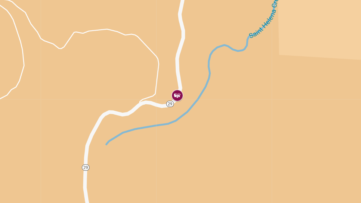 Injury Crash Reported on CA-29 Near Robert Louis Stevenson State Park