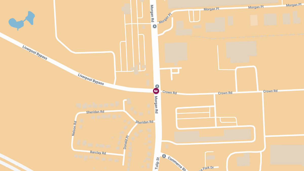 Injury Crash Reported on Morgan Rd at Liverpool Bypass