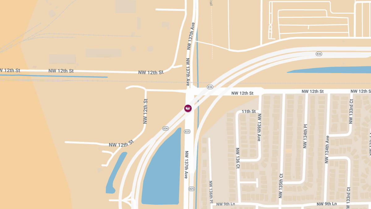 Injury Crash Reported on SR-836 EB Near NW 137th Ave
