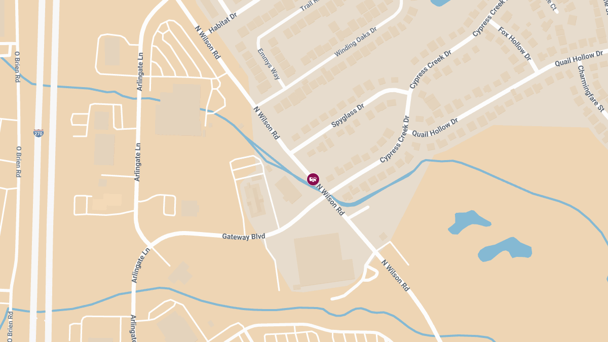Injury Crash Reported on Wilson Rd Near Cypress Creek Dr