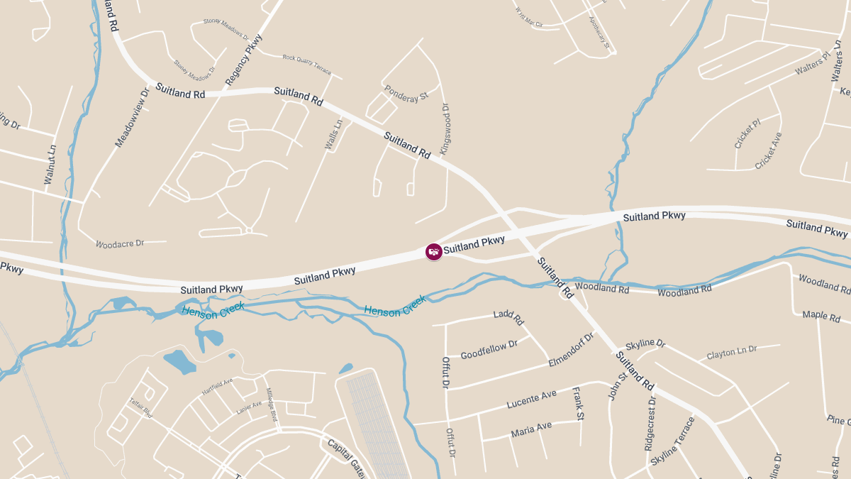 Injury Crash Shuts Down Suitland Pkwy Near Suitland Rd