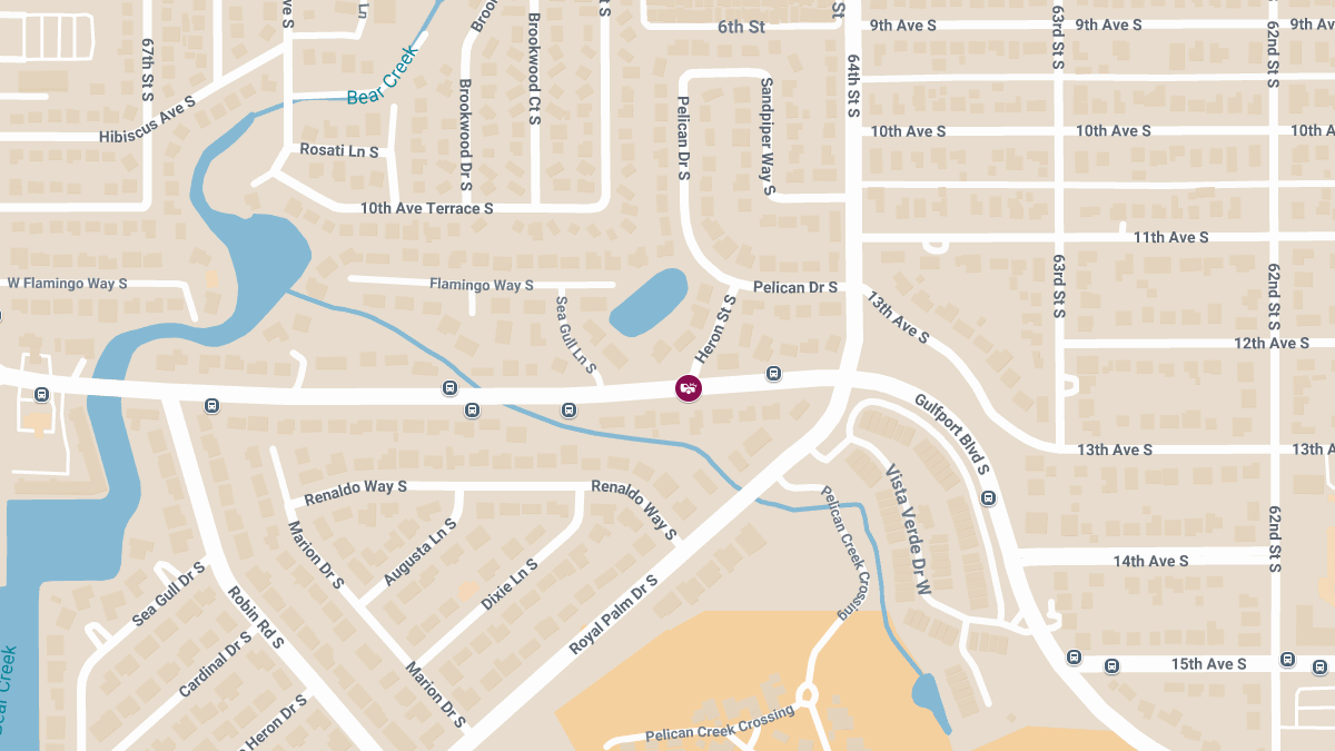 Injury Crash and Roadblock on Gulfport Blvd S & Heron St S