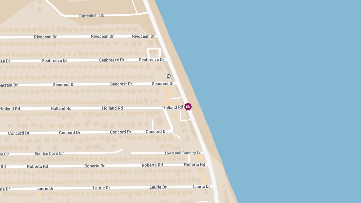 Injury Crash and Roadblock on Holland Rd at Ocean Shore Blvd