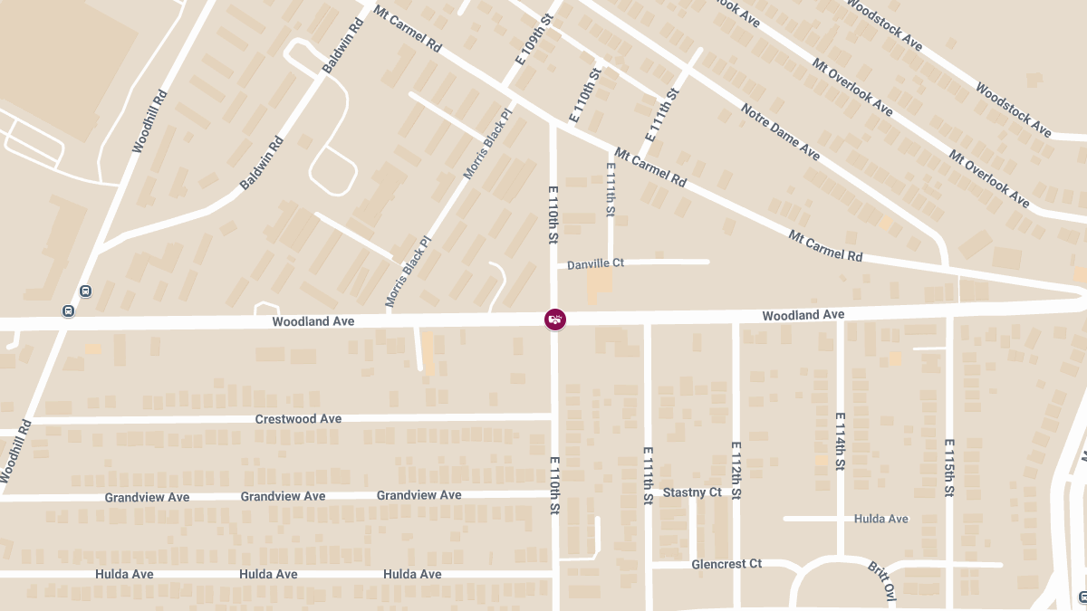 Injury Crash at E 110th St & Woodland Ave, Victim Ejected