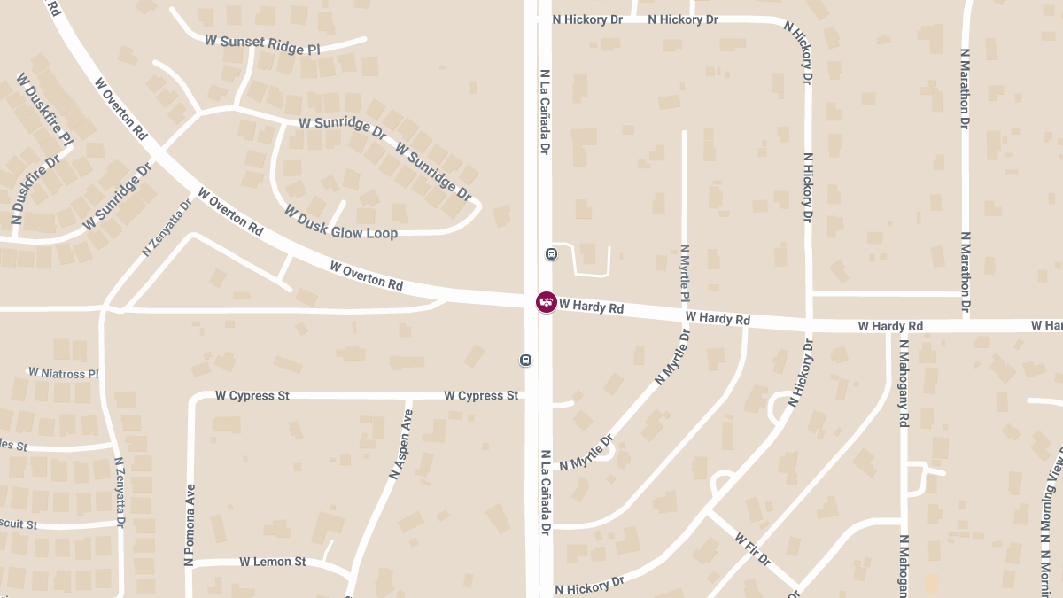 Injury Crash at Hardy Rd and La Cañada Dr