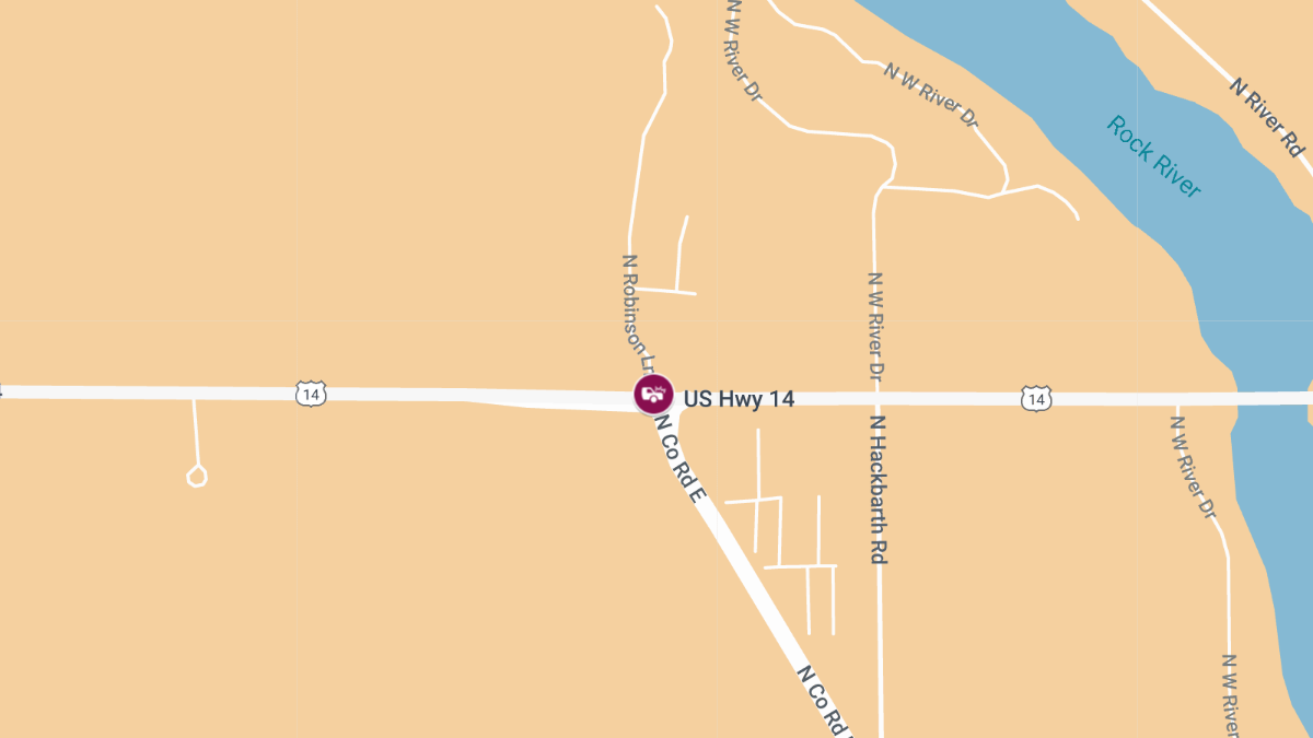 Injury Crash at Hwy 14 & County Rd E