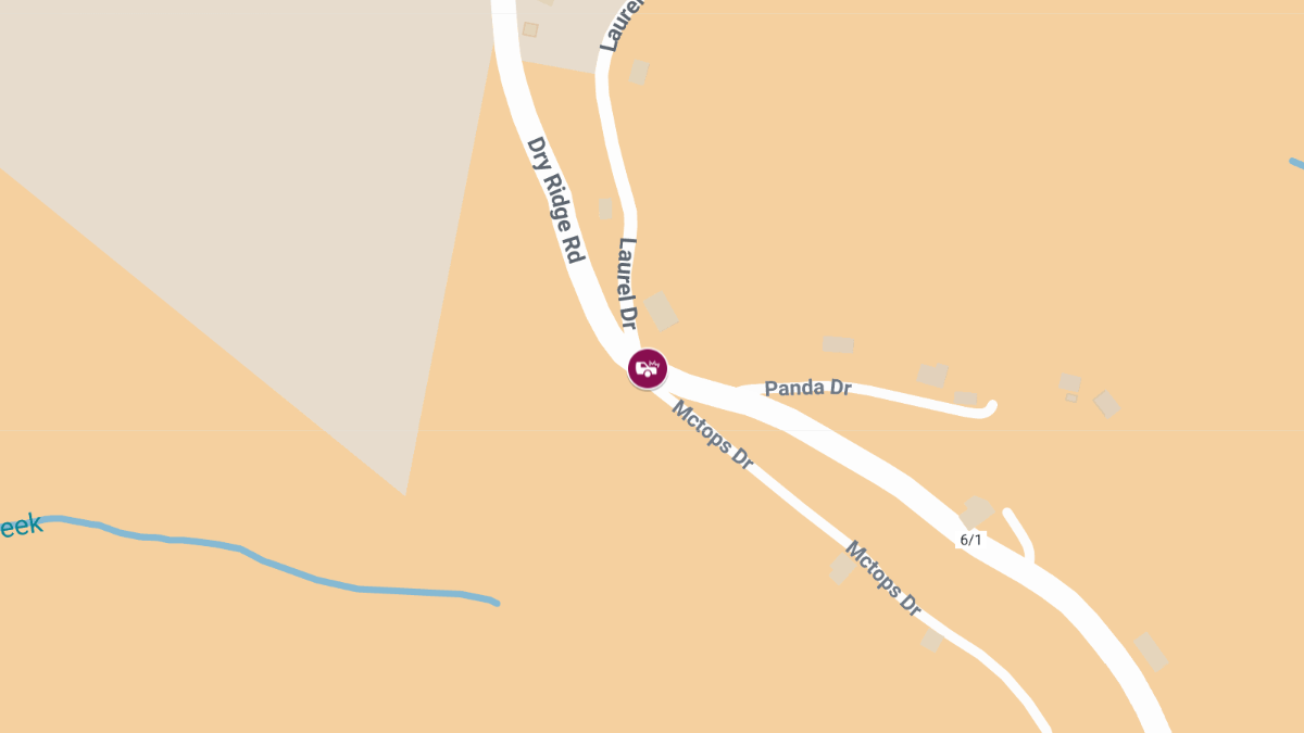 Injury Crash at McTops Dr & Dry Ridge Rd