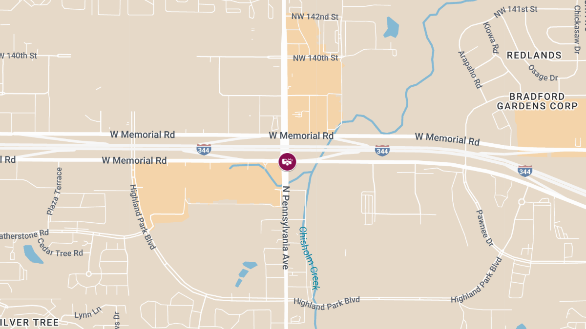 Injury Crash on Memorial Rd at N Pennsylvania Ave