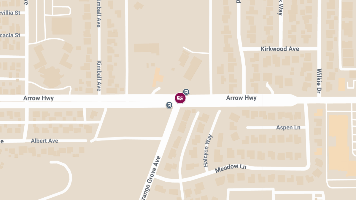 Injury Crash at N Orange Grove Ave & E Arrow Hwy