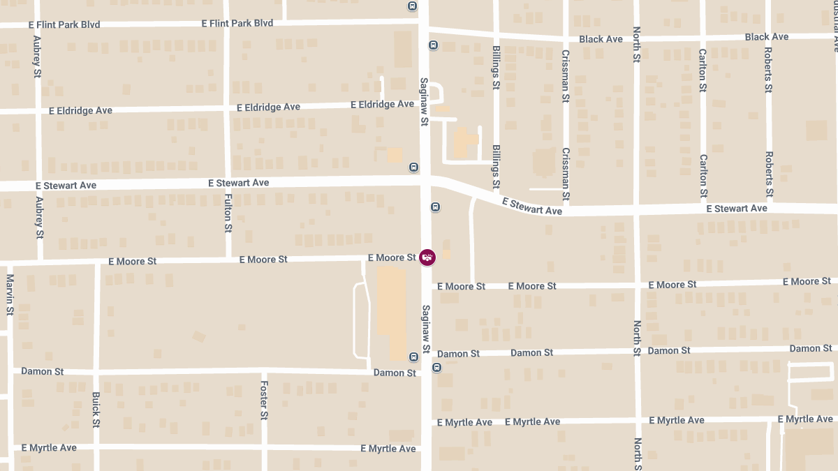 Injury Crash at N Saginaw St & E Moore St