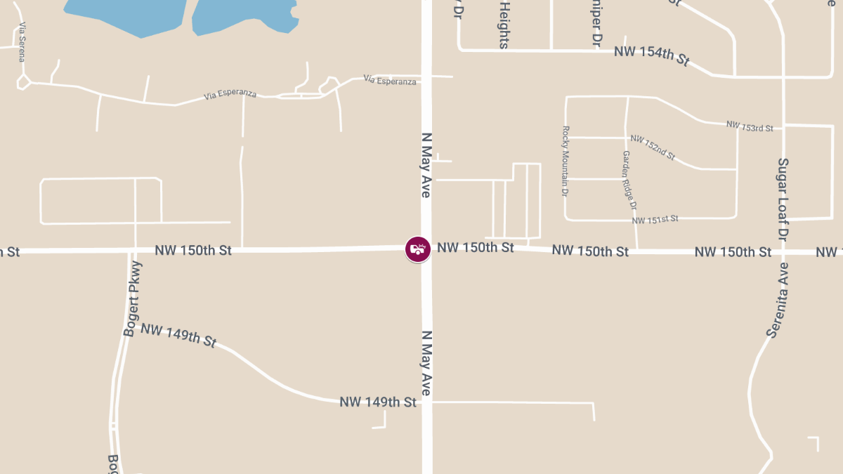 Injury Crash at NW 150th St & N May Ave