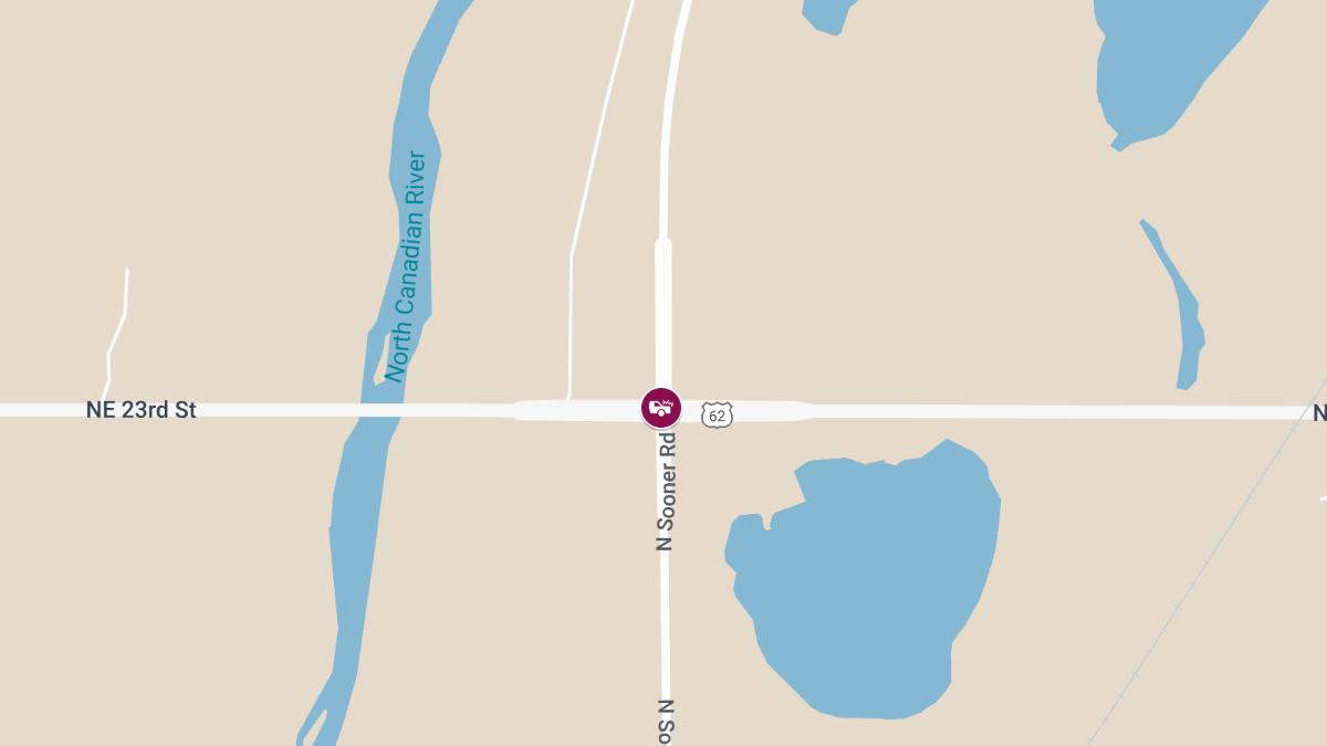 Injury Crash at Sooner Rd & US-62/NE 23rd St