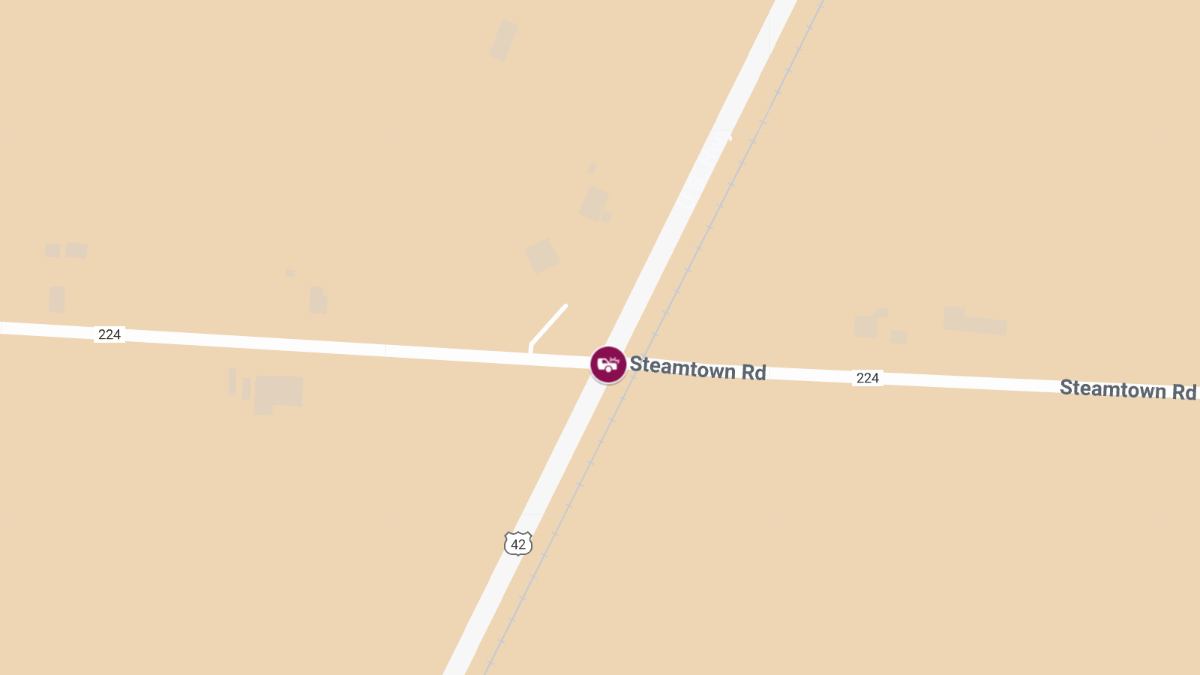 Injury Crash at Steamtown Rd & US Highway 42 N