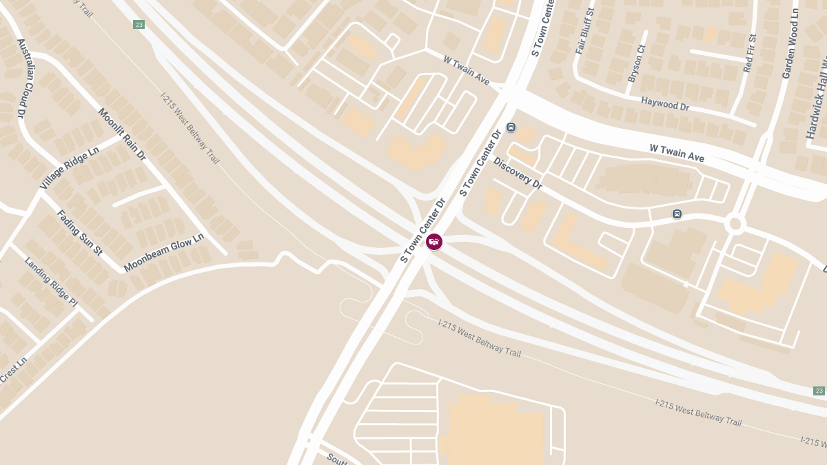 Injury Crash at Town Center Dr & CC215 SB Off-Ramp