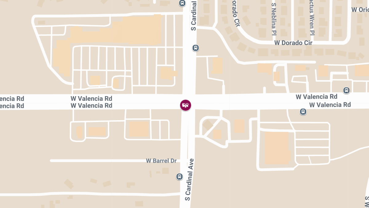 Injury Crash at Valencia Rd & Cardinal Ave