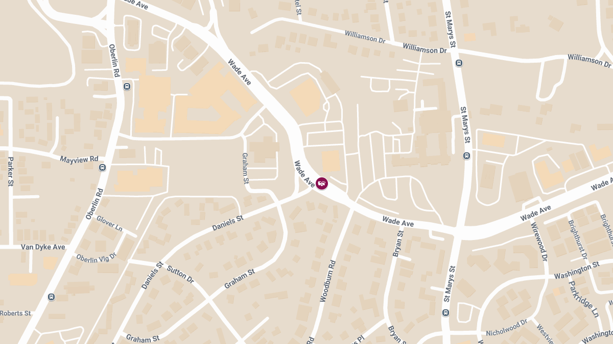Injury Crash at Wade Ave & Daniels St
