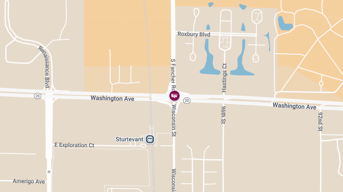 Injury Crash at Washington Ave & S Fancher Rd