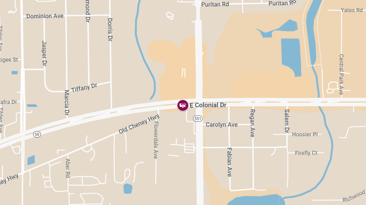 Injury Crash on E Colonial Dr in Northeast Orlando