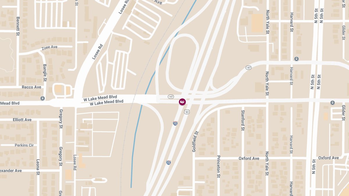 Injury Crash on I-15 SB at Lake Mead Blvd