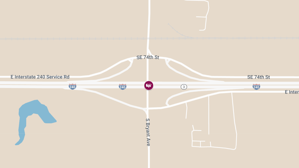 Injury Crash on I-240 East at Bryant Ave/Exit 6