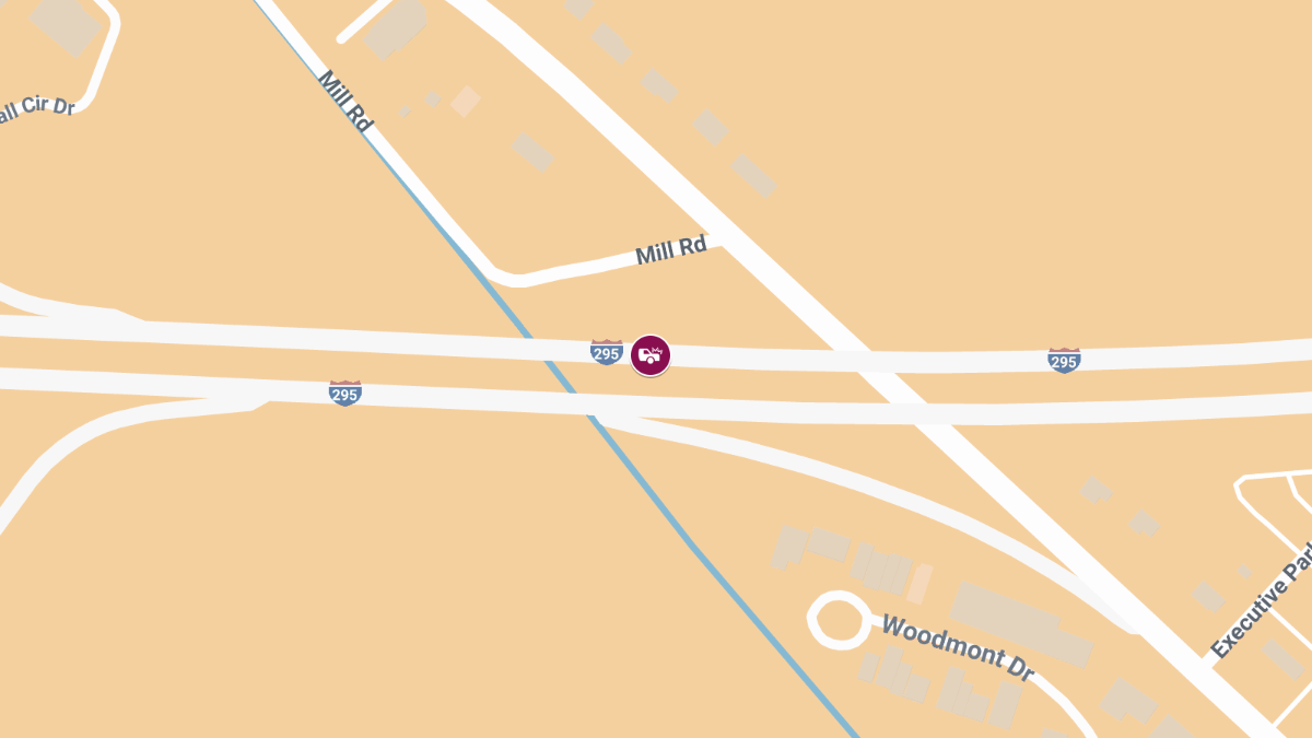 Injury Crash on I-295 South Near Exit 30