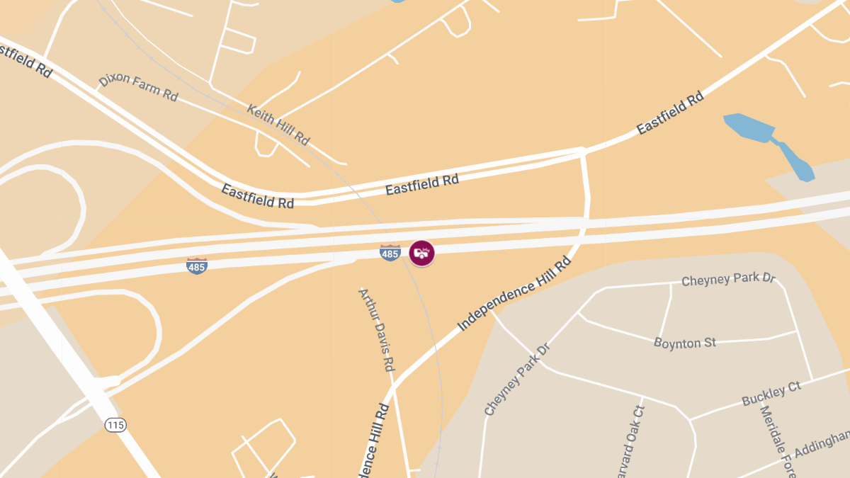 Injury Crash on I-485 Outer Hwy