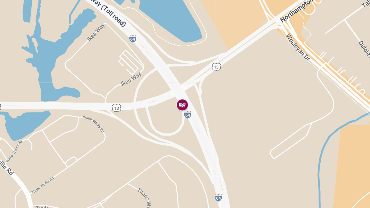 Injury Crash on I-64 Near Northampton Blvd