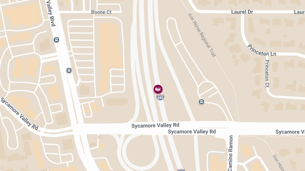 Injury Crash on I-680 North Near Sycamore Valley Rd