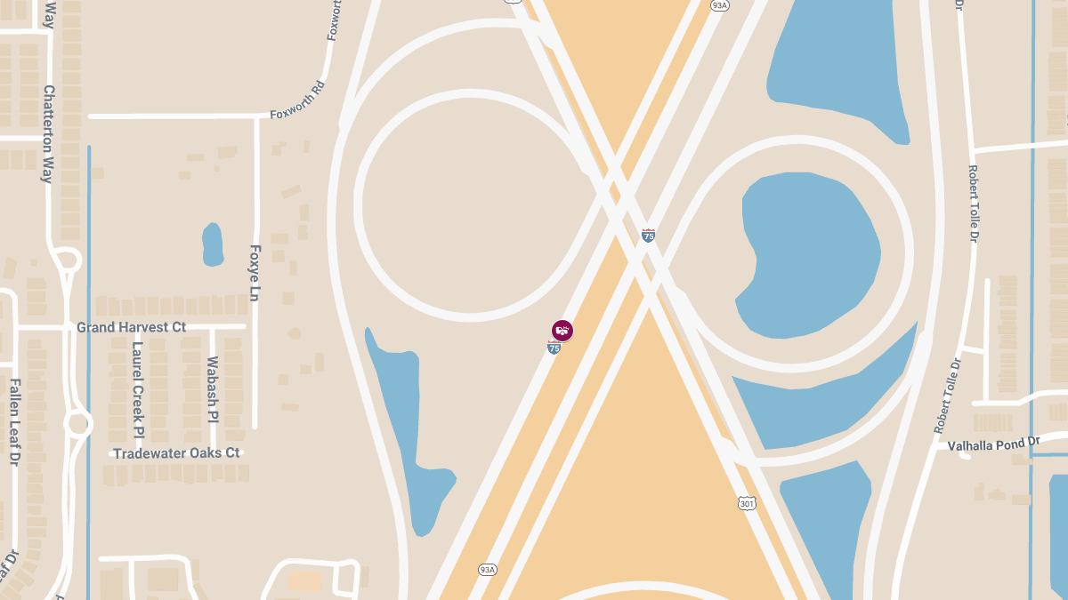Injury Crash on I-75 SB at Exit 254 Near US-301