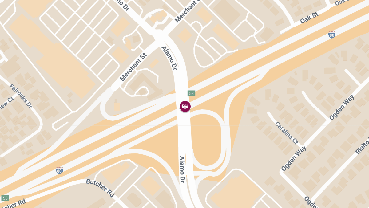 Injury Crash on I-80 West at Alamo Dr Closes Off-Ramp