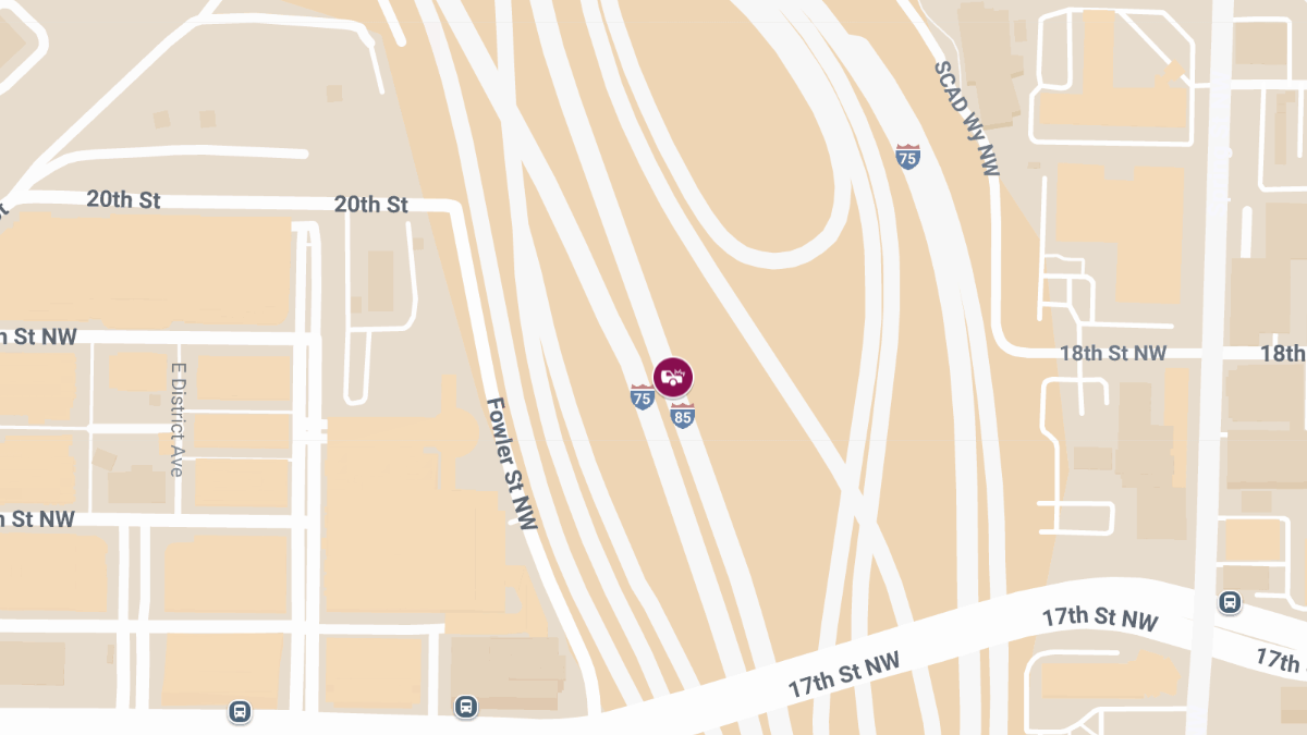 Injury Crash on I-85 S & I-75 S