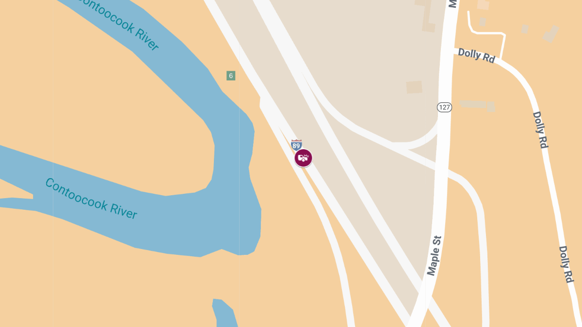 Injury Crash on I-89 NB at MM 5.4