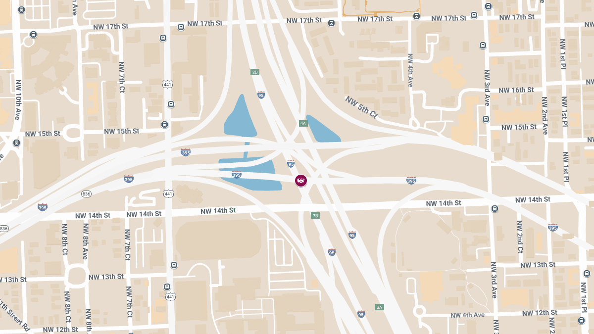 Injury Crash on I-95 SB at SR-836