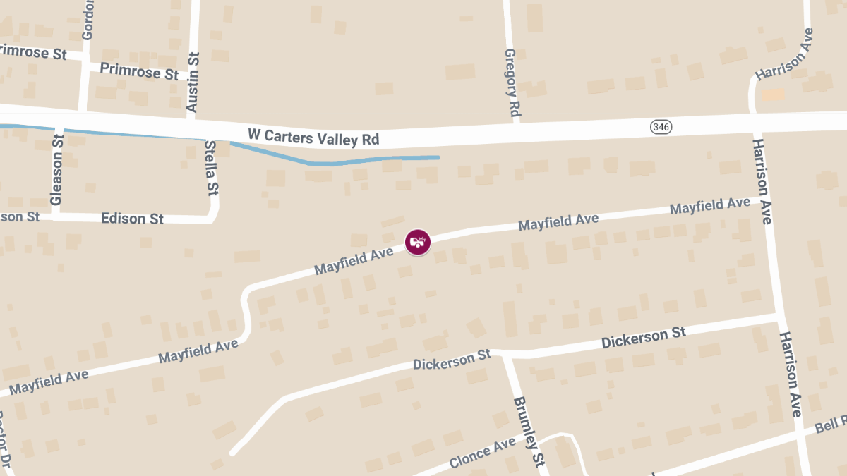 Injury Crash on Mayfield Ave