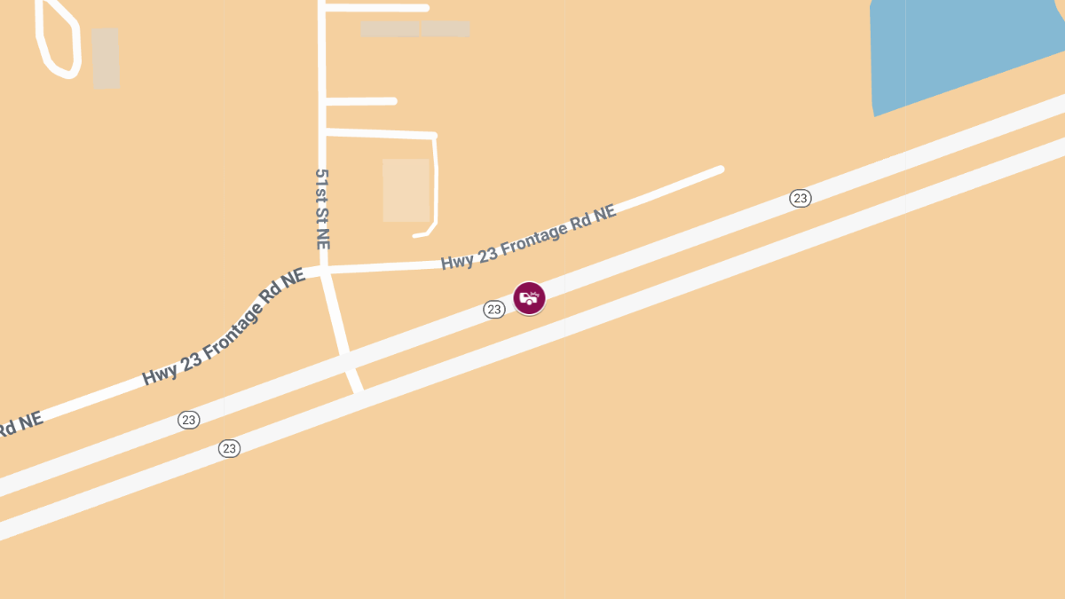 Injury Crash on NB Hwy 23 at MP154