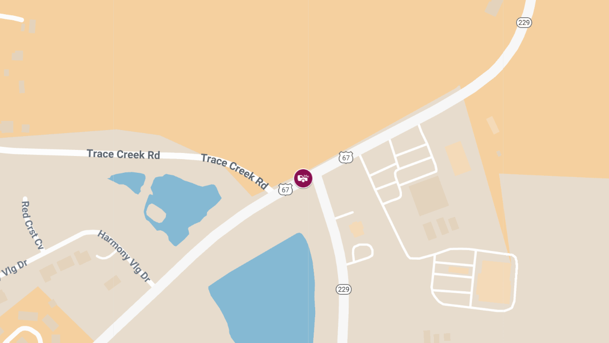 Injury Crash on NB U.S. Highway 67 Near State Highway 229