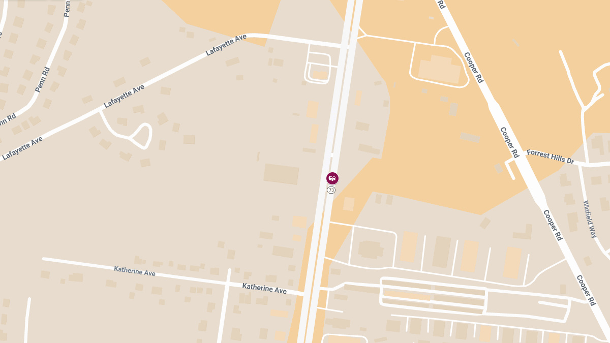 Injury Crash on NJ-73 Near Lafayette Ave