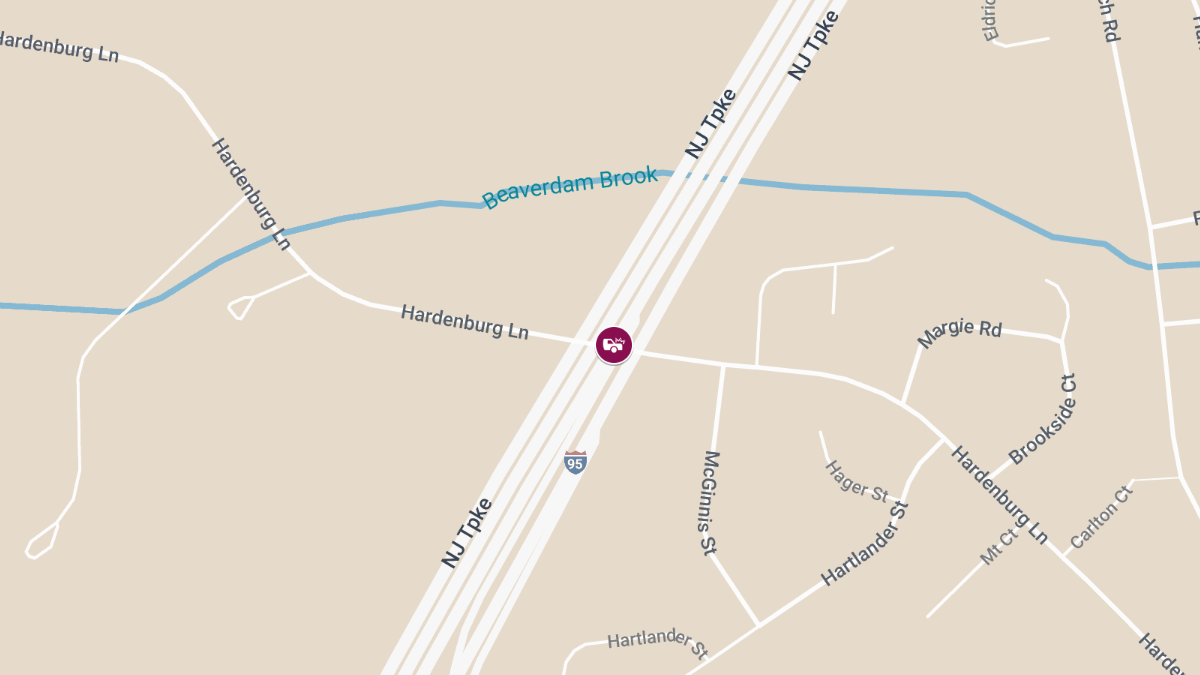 Injury Crash on NJ Tpke Near Hardenburg Ln