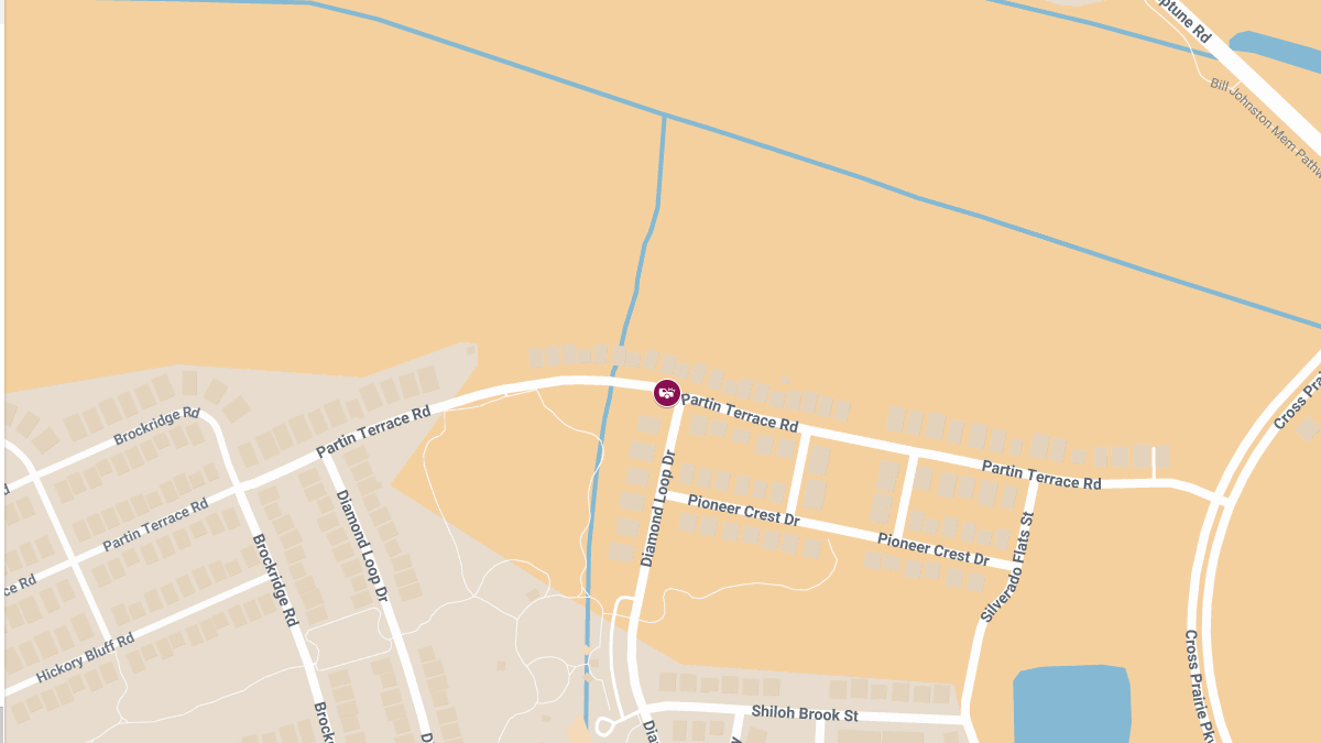 Injury Crash on Partin Terrace Rd at Diamond Loop Dr