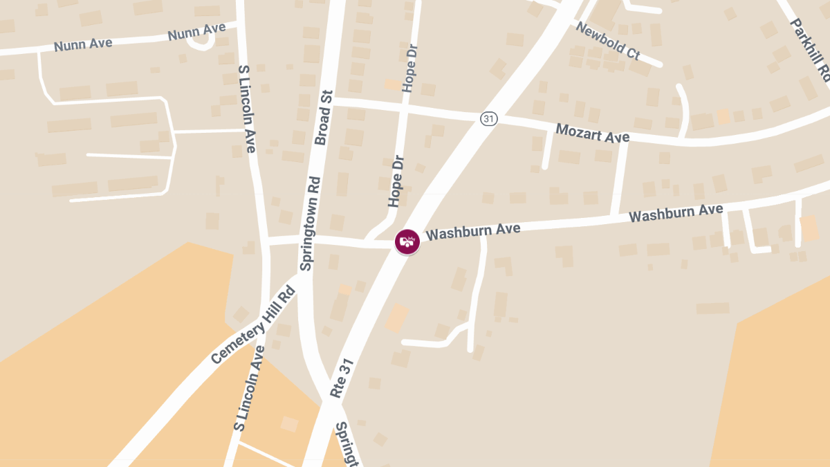 Injury Crash on Rte 31 South at Washburn Ave