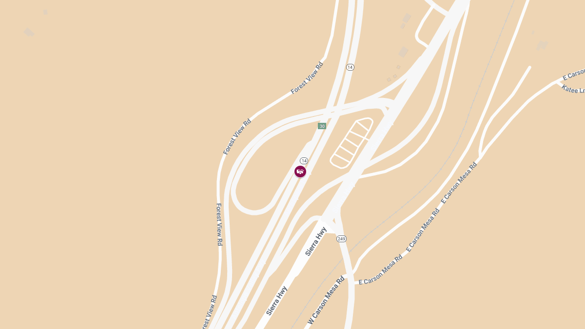 Injury Crash on SR-14 South Near Pearblossom Highway
