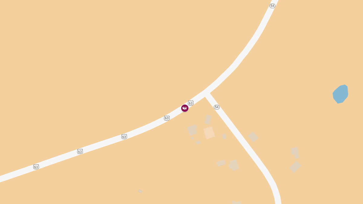 Injury Crash on U.S. Highway 63 Near State Highway 54