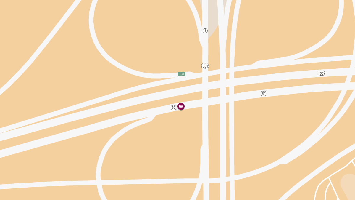 Injury Crash on US-50 EB Near US-301